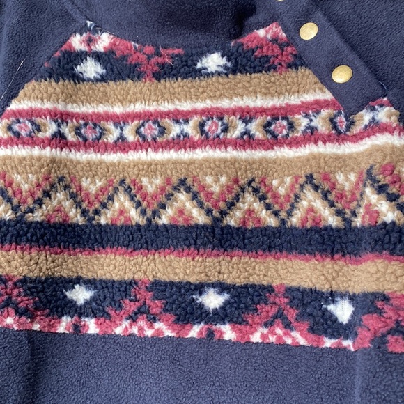 Navy Plush Southwest Print Sweatshirt - Picture 4 of 6